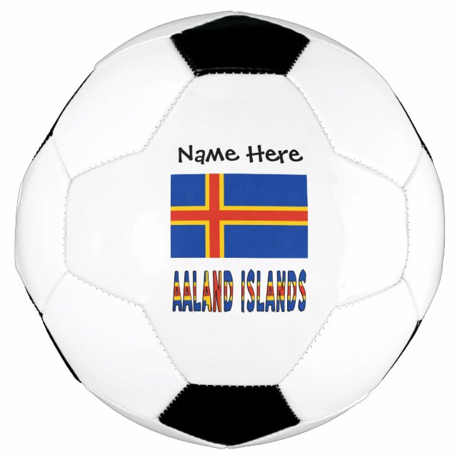 Ålander-Flagge der Ashland-Inseln Personalisiert Fußball (Vorderseite)