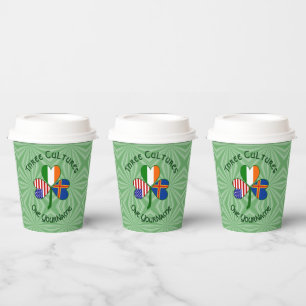 Åländer Irisch-Amerikanischer Shamrock Personalisi Pappbecher