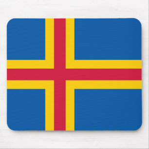 Ålandische Flagge Mousepad