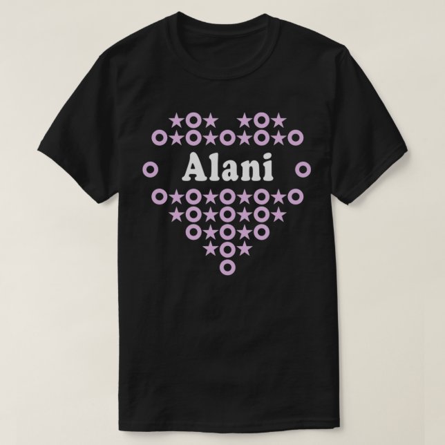 Alani Name for Girls Women Heart Hugs Stars for Ki T-Shirt (Design vorne)