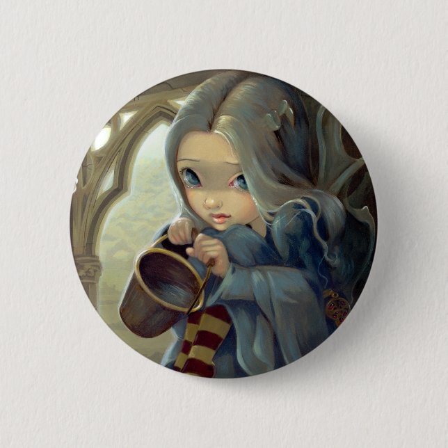 "Alannah und der Wasserspeier-" Knopf Button (Vorderseite)