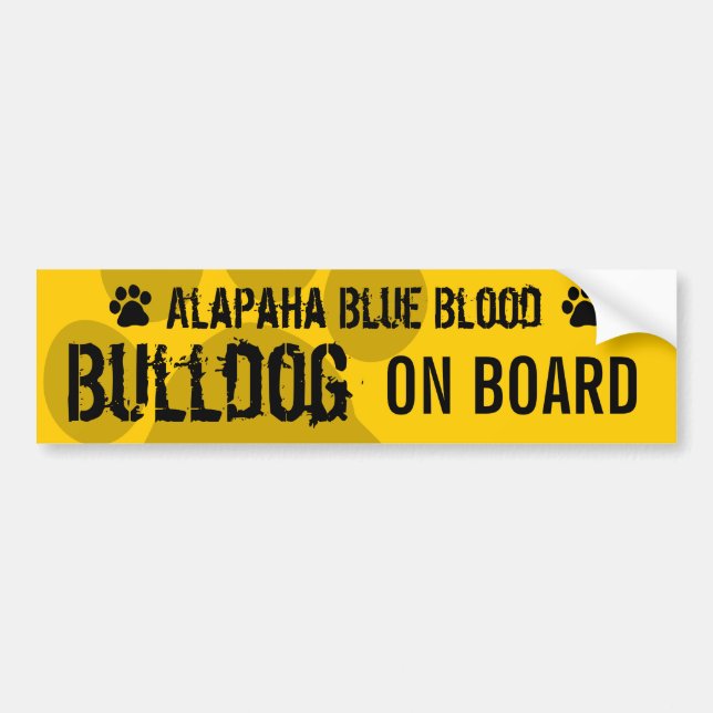 Alapaha blaues Blut-Bulldogge an Bord Autoaufkleber (Vorne)