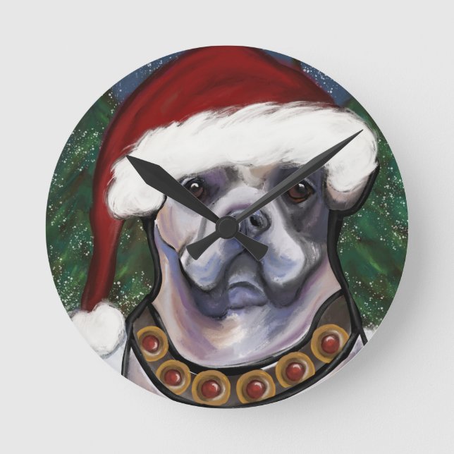 Alapaha Blue Blood Bulldog Runde Wanduhr (Vorderseite)