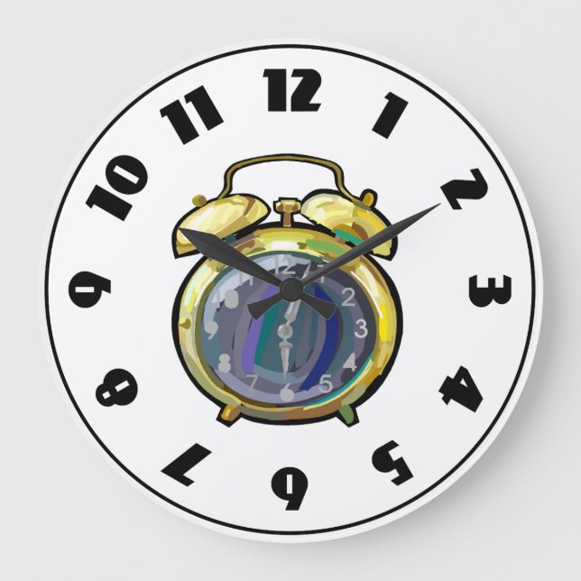 Alarm Clock Große Wanduhr (Vorderseite)