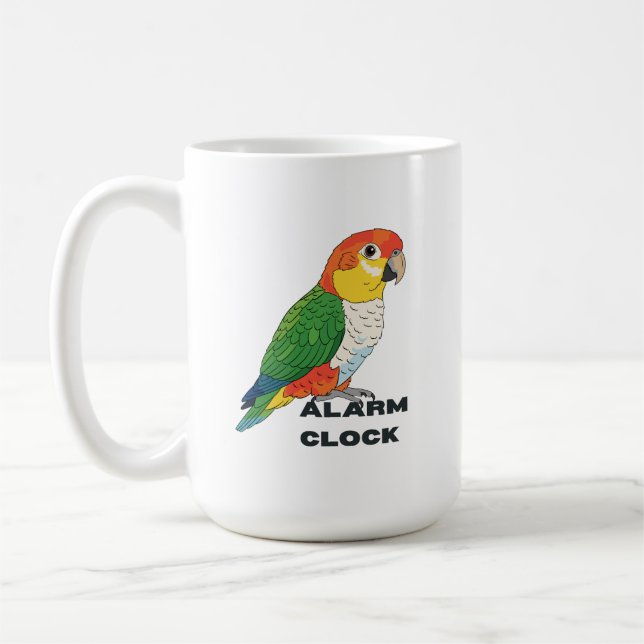Alarm Clock Sun Conure –  Kaffeetasse (Links)