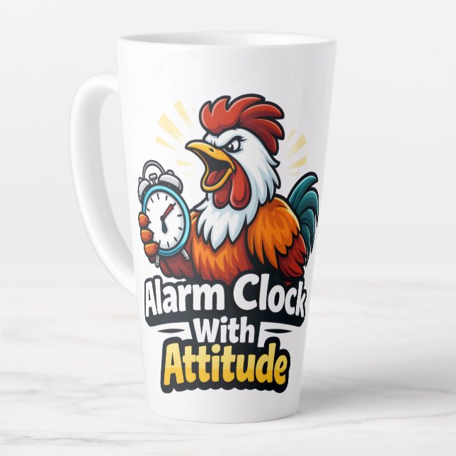Alarm clock with attitude, roaster quote. milchtasse (Linke Ecke)