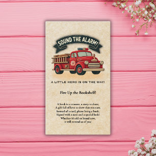 Alarm schlagen! Vintage-Feuerwehrwagen-Baby-Party Begleitkarte