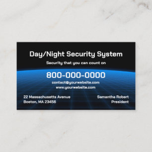 Alarm Security Tech Business Card Visitenkarte