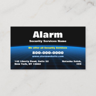 Alarm Security Tech Business Card Visitenkarte