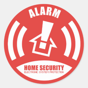 Alarm sticker warning security home