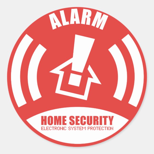Alarm sticker warning security home (Vorderseite)