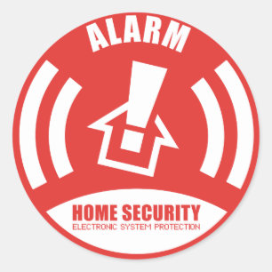 Alarm sticker warning security home
