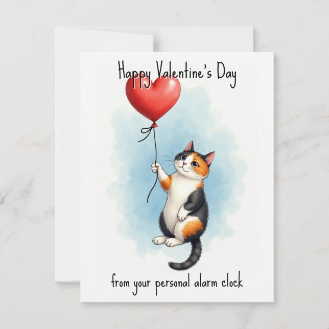 💘🐈Alarmed by Love Feiertagskarte (Vorderseite)