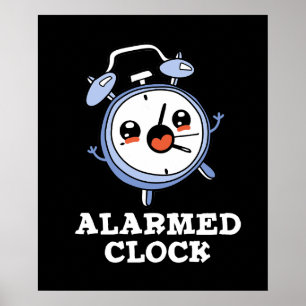 Alarmierte Uhr Funny Alarm Uhr Puppe dunkle BG Poster