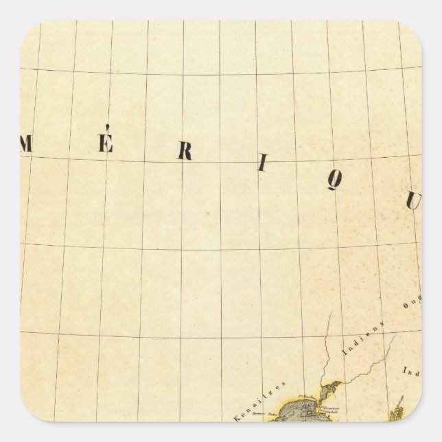 Alaska 13 quadratischer aufkleber (Vorderseite)