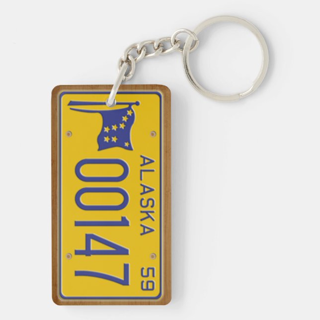 Alaska 1959 Vintager Schlüsselanhänger (Rückseite)