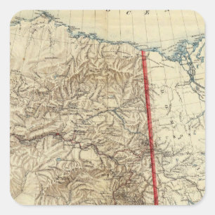 Alaska 5 quadratischer aufkleber