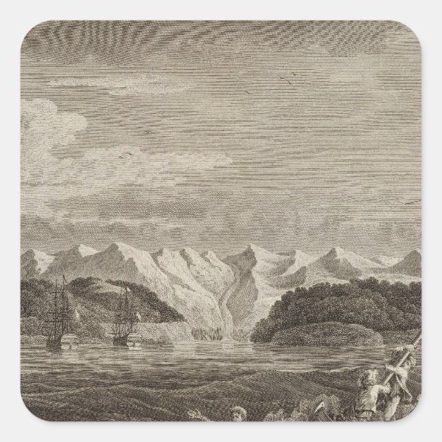 Alaska 5 quadratischer aufkleber (Vorderseite)