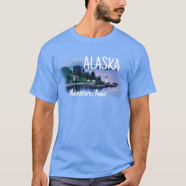 Alaska-Abenteuer wartet T-Shirt (Vorderseite)