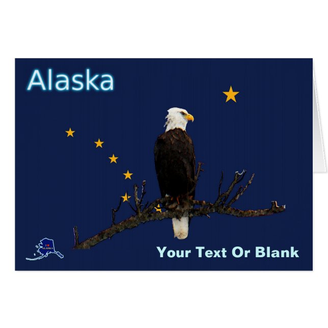 Alaska Adler und Fahne (Vorderseite (Horizontal))