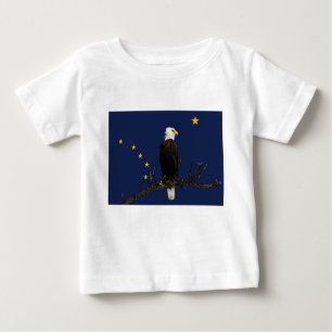 Alaska Adler und Fahne Baby T-shirt