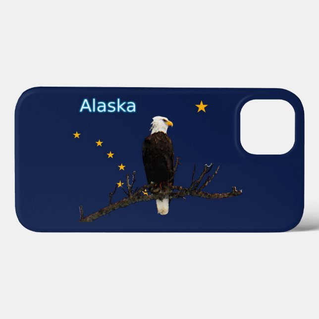 Alaska Adler und Fahne Case-Mate iPhone Hülle (Rückseite (Horizontal))