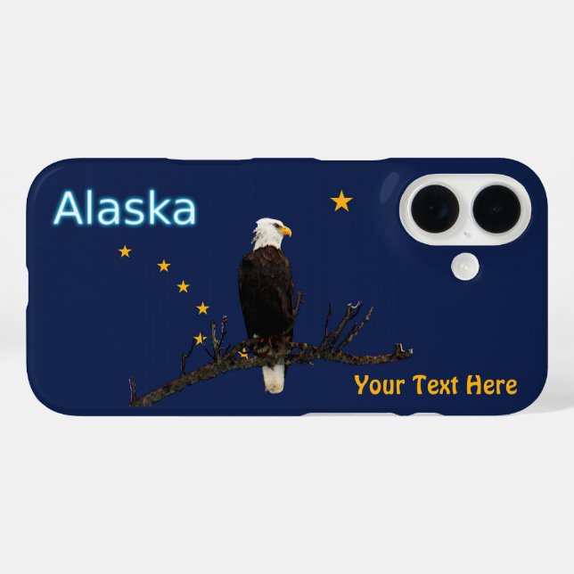 Alaska Adler und Fahne Case-Mate iPhone Hülle (Rückseite (Horizontal))