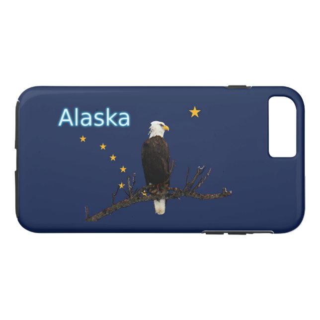 Alaska Adler und Fahne Case-Mate iPhone Hülle (Rückseite (Horizontal))