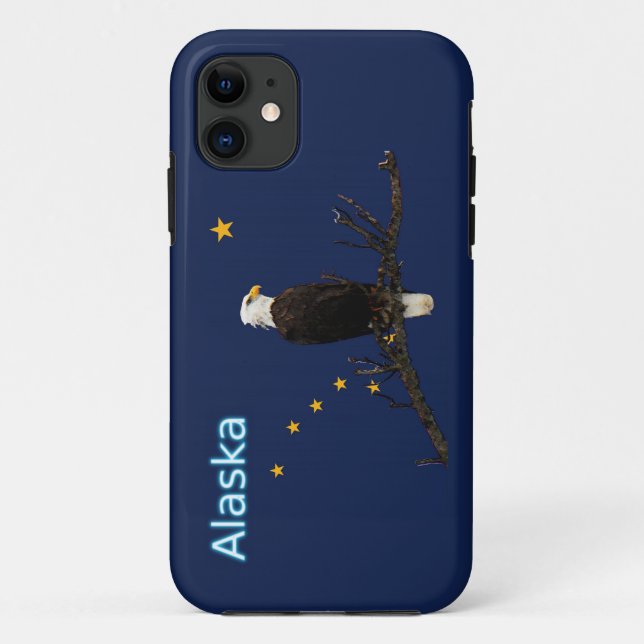 Alaska Adler und Fahne Case-Mate iPhone Hülle (Rückseite)