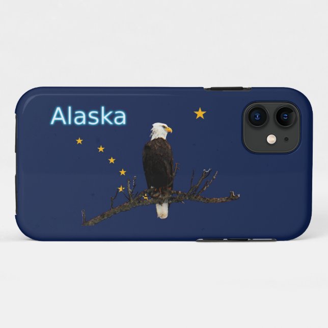 Alaska Adler und Fahne Case-Mate iPhone Hülle (Rückseite (Horizontal))