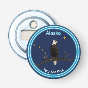 Alaska Adler und Fahne Flaschenöffner