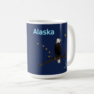 Alaska Adler und Fahne Kaffeetasse