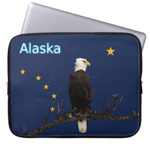 Alaska Adler und Fahne Laptopschutzhülle
