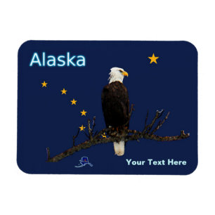 Alaska Adler und Fahne Magnet