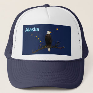 Alaska Adler und Fahne Truckerkappe