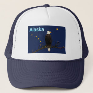 Alaska Adler und Fahne Truckerkappe