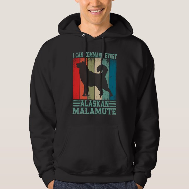 Alaska Adorable Dog Owner I Command Every Alaskan  Hoodie (Vorderseite)