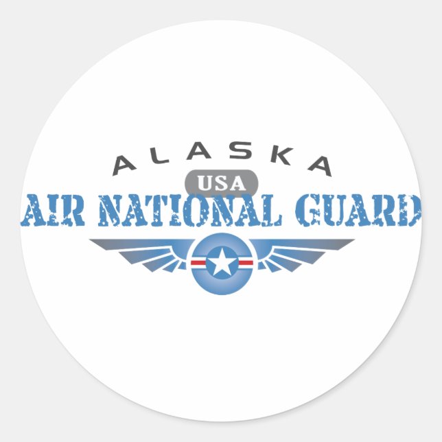 Alaska Air National Guard Runder Aufkleber (Vorderseite)
