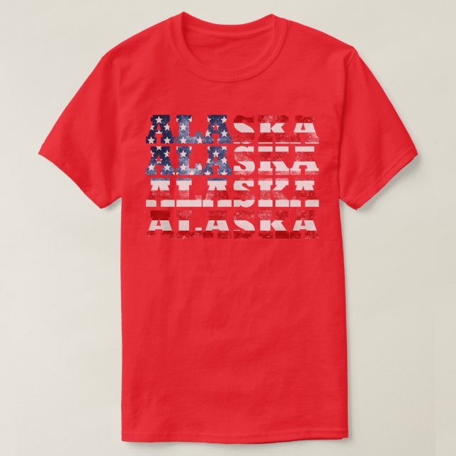 Alaska American Flag T-Shirt (Design vorne)