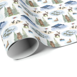Alaska Animal Toile (Original Colors)  Geschenkpapier