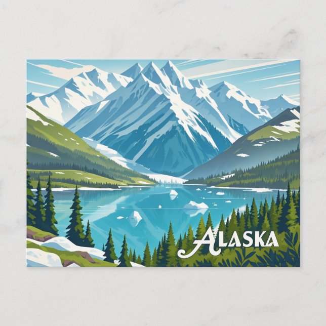 Alaska-Ansichtskarte Postkarte (Vorderseite)