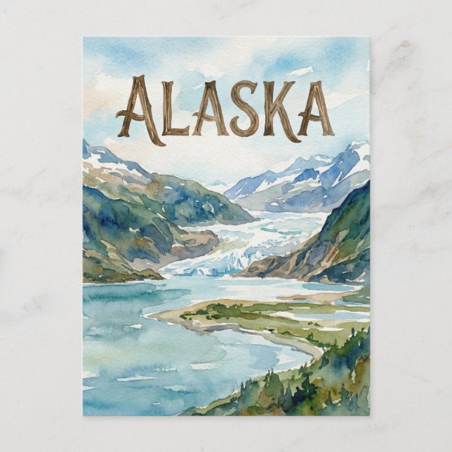 Alaska-Ansichtspostkarte Postkarte (Vorderseite)