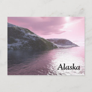 Alaska Arctic Rosa Sonnenaufgang Postkarte von Tam