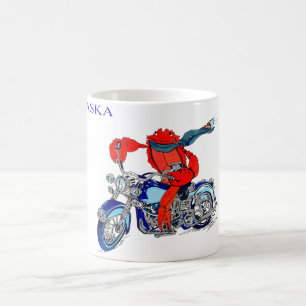 Alaska-Art-Königskrabbe-Motorrad Tasse