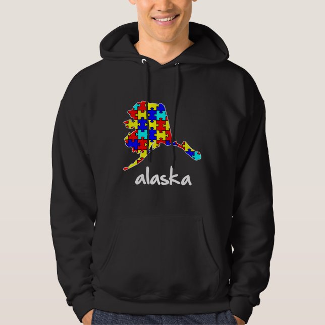 Alaska Autismus Bewusstsein Hoodie (Vorderseite)