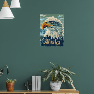 Alaska Bald Eagle Portrait Poster