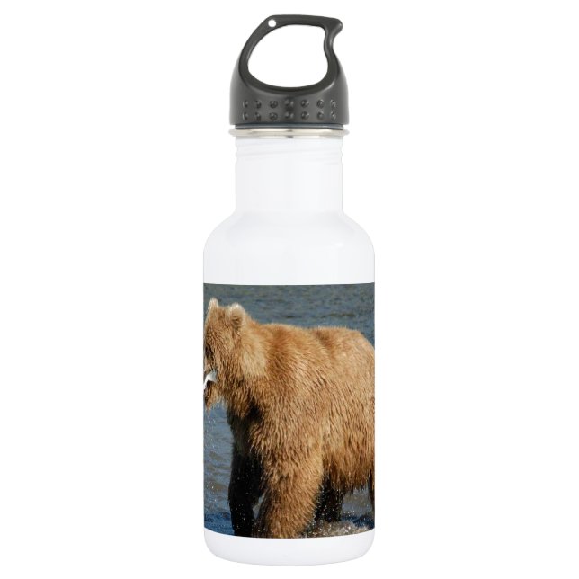 Alaska-Bär Edelstahlflasche (Vorderseite)
