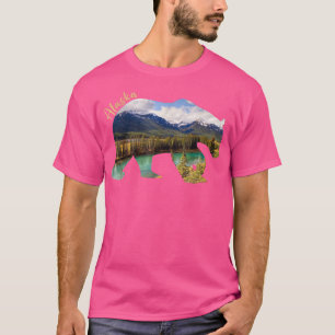 Alaska-Bär - Grizzlybär mit Alaska-Gebirge 4 T-Shirt