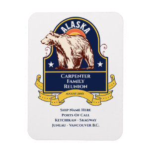Alaska Bear Family Wiedersehen Cruise Magnet