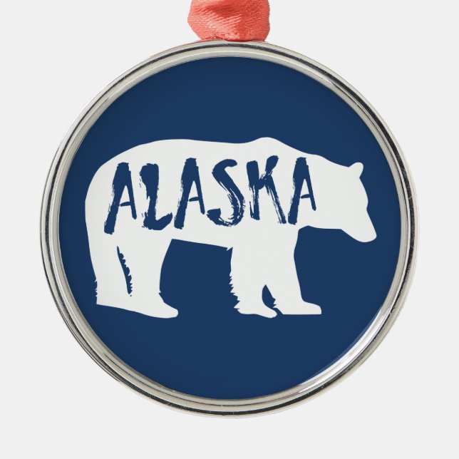 Alaska Bear Ornament Aus Metall (Vorne)